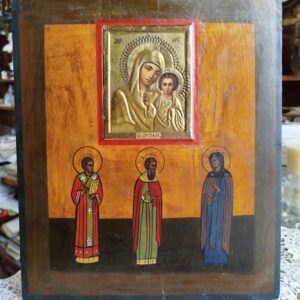 Икона Казанская Божьей Матери и святые Иоан, Владимир, Евдакия.